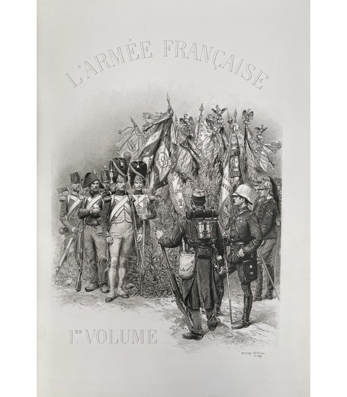 RICHARD (Jules). L'Armée française. Types et uniformes. Illustrations d'Edouard Detaille. Reliure de Chambolle-Duru.