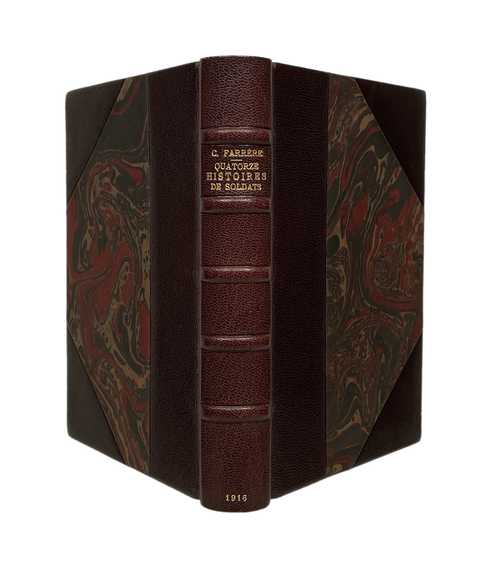FARRERE (Claude). Quatorze histoires de soldats. Edition originale. Reliure de Septier.