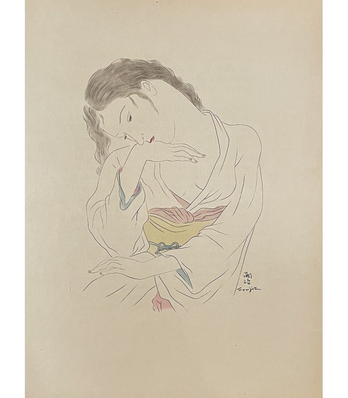 LUCIEN-GRAUX (Docteur). La Fleur aux mille pétales d'or. Edition originale. Compositions de Foujita. Reliure de Nobuko Kiyomiya.