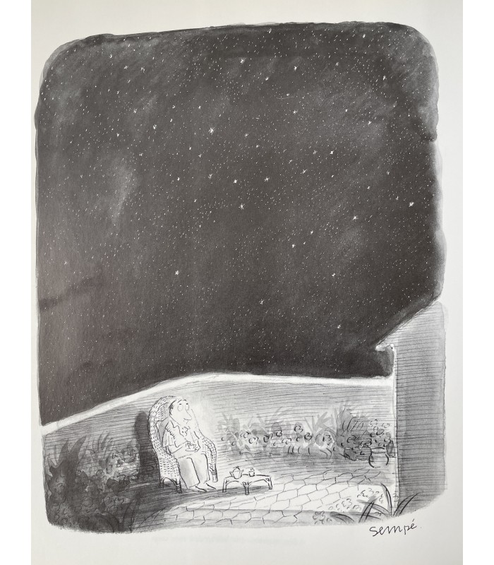 SEMPÉ (Jean-Jacques). Insondables mystères. Enrichi d'un envoi autographe et d'un amusant dessin original signé de Sempé.