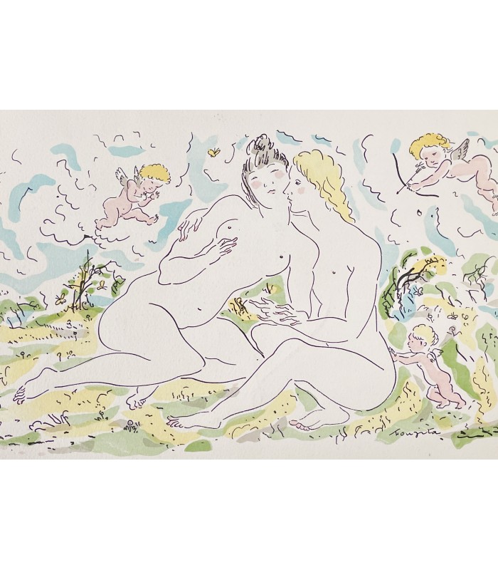 BRINDEJONT-OFFENBACH (Jacques). Les Divertissements d'Eros. Illustrations de Foujita.