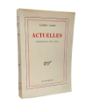 CAMUS (Albert). Actuelles. Chroniques 1944-1948. Edition originale.