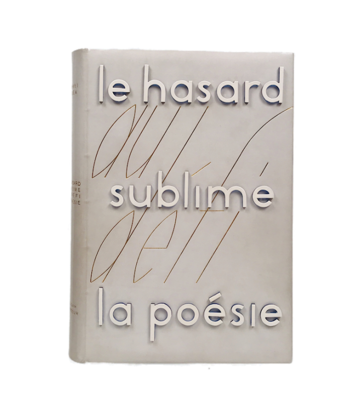 KREA (Henri). Le Hasard sublime au défi de la poésie. Ardoises gravées de Benanteur. Reliure de Mercher. Edition originale.