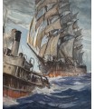 LONDON (Jack). Les Mutinés de l'Elseneur. Traduction de Paul Gruyer et Louis Postif. Aquarelles de Charles Fouqueray.