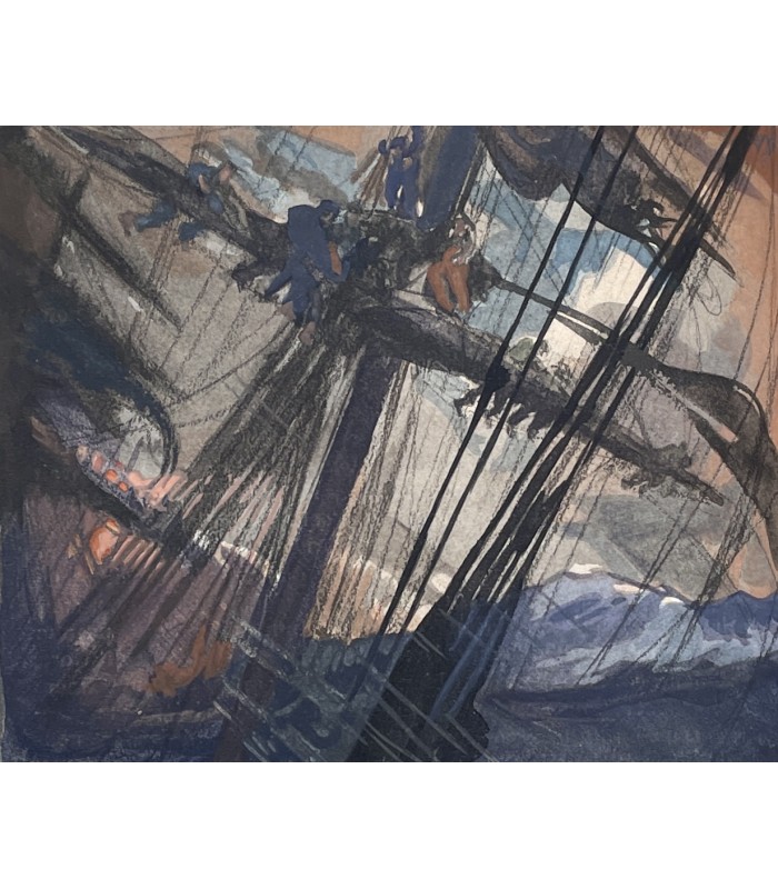 LONDON (Jack). Les Mutinés de l'Elseneur. Traduction de Paul Gruyer et Louis Postif. Aquarelles de Charles Fouqueray.