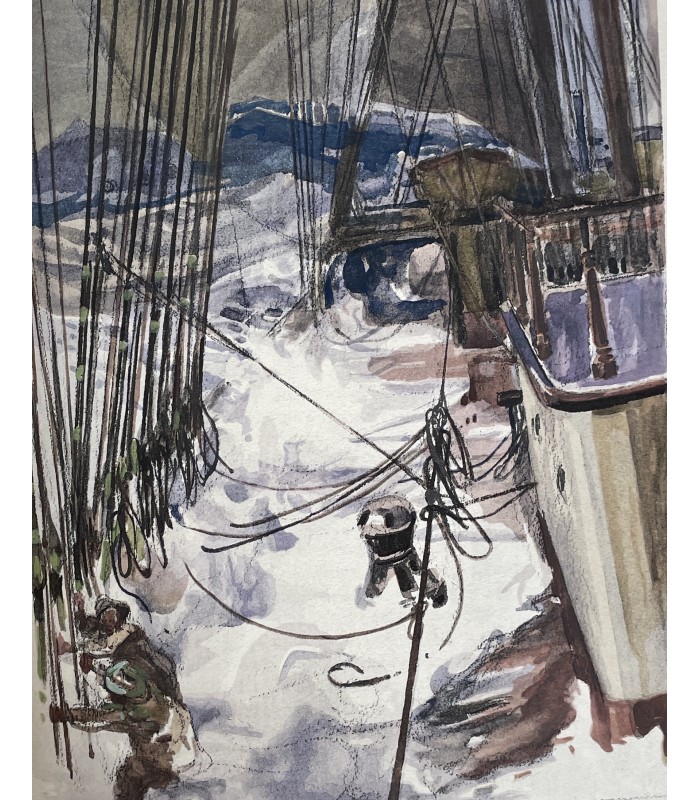 LONDON (Jack). Les Mutinés de l'Elseneur. Traduction de Paul Gruyer et Louis Postif. Aquarelles de Charles Fouqueray.
