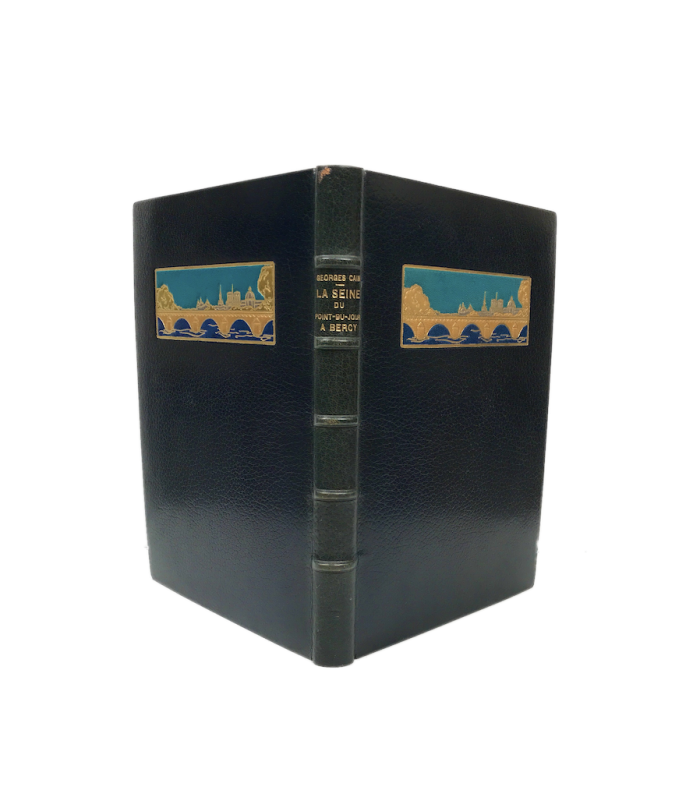CAIN (Georges). La Seine du Point-du-Jour à Bercy. Eaux-fortes originales de Charles Jouas. Reliure de René Kieffer.