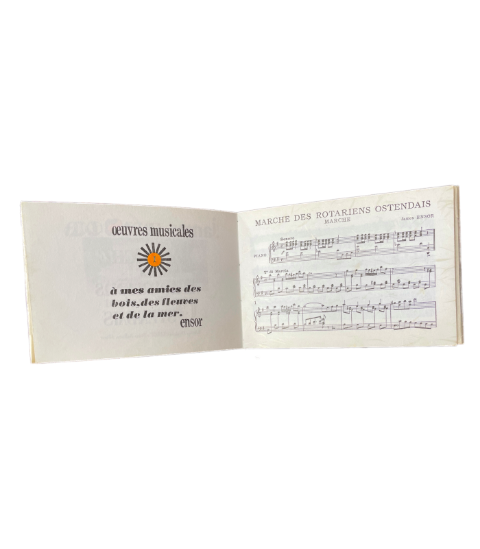 ENSOR (James). Marche des Rotariens ostendais. Edition originale de cette partition musicale, illustrée par Pierre Aelberts.