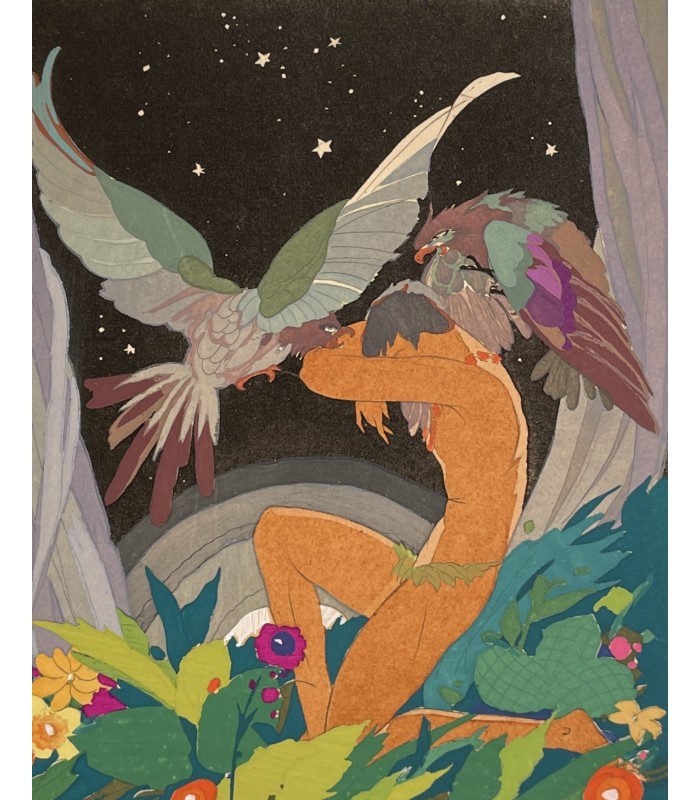 DORSENNE (Jean). C'était le soir des dieux. Illustration de U. Brunelleschi. Ornementation de Maurice L'Hoir.