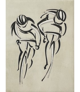 NUCERA (Louis). A bicyclette. Gravures d'Alain Bar. Tirage unique limité à 33 exemplaires sur vélin, signés par l'artiste.