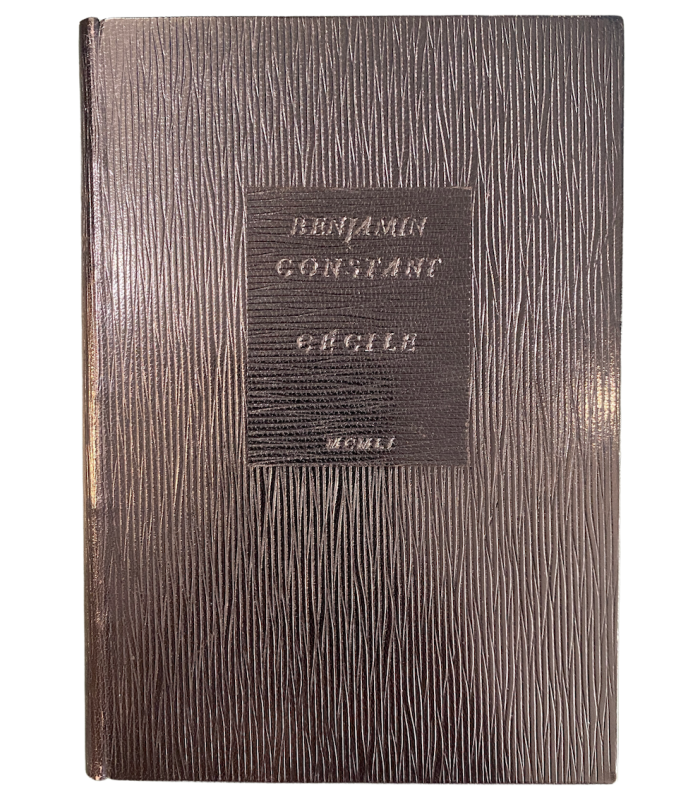 CONSTANT (Benjamin). Cécile. Edition originale. Reliure de Pierre-Lucien Martin.