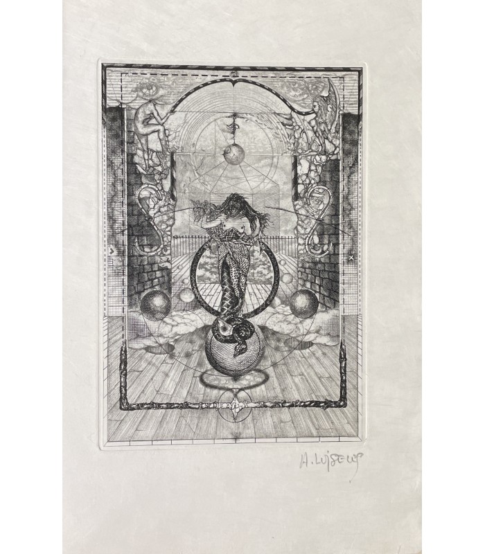 WILDE (Oscar). Le Pêcheur et son âme. Eaux-fortes originales d'Alain Loiselet. Exemplaire enrichi d'un dessin original.