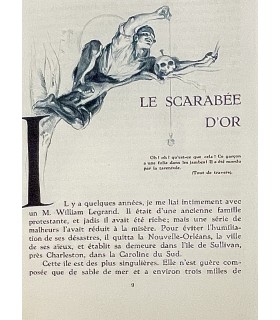 POE (Edgar). Vingt histoires extraordinaires. Illustrations de Lobel-Riche. Reliure de J.-B Rodde.