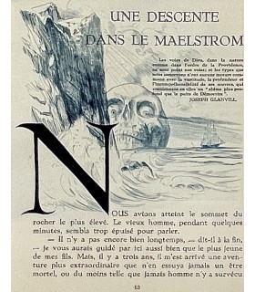POE (Edgar). Vingt histoires extraordinaires. Illustrations de Lobel-Riche. Reliure de J.-B Rodde.