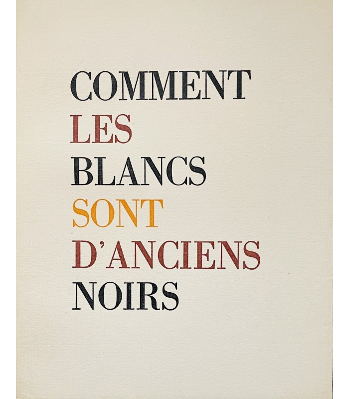 CENDRARS (Blaise). Comment les Blancs sont d'anciens Noirs. Edition originale illustrée par Latour. Reliure de Pascale Gagey.
