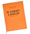 [COCTEAU (Jean)] MASSIS (Henri). De Radiguet à Maritain. Hommage à Cocteau. Edition originale.