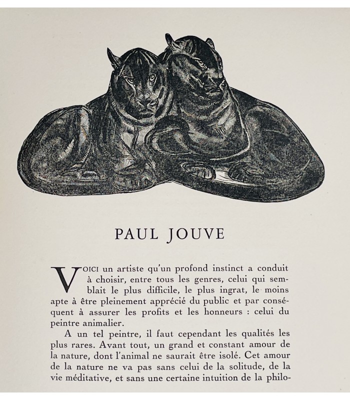 [JOUVE (Paul)] MAUCLAIR (Camille). Paul Jouve. Etude. Portrait par Laure Albin Guillot. Edition originale.