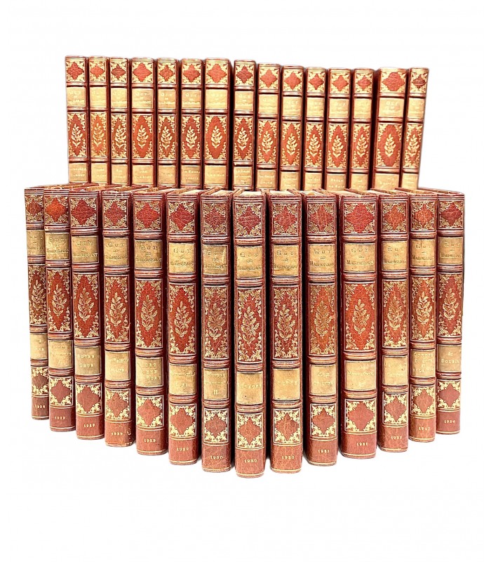MAUPASSANT (Guy de).  Œuvres complètes. Edition collective en partie originale.
