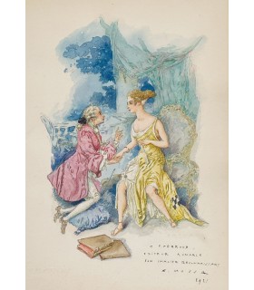 SAMAIN (Albert). Xanthis ou la Vitrine sentimentale. Illustrations en couleurs de Gustave Adolphe Mossa.
