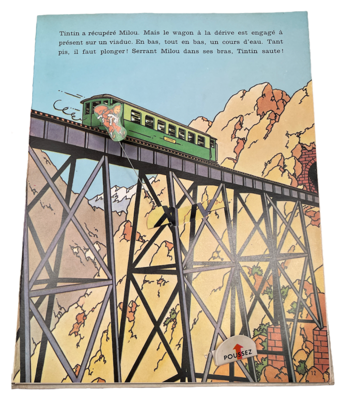 [TINTIN] HERGE (Georges Remi). Le Temple du soleil. Pop-hop, un livre animé Tintin.  Edition originale.