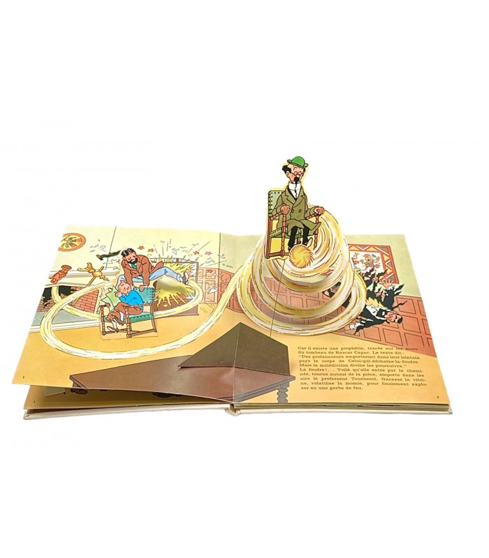 [TINTIN] HERGE (Georges Remi). Le Temple du soleil. Pop-hop, un livre animé Tintin.  Edition originale.