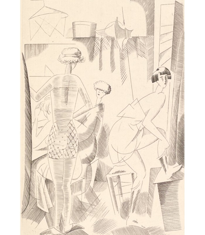 COLETTE. L'Envers du music-hall. Edition originale, illustrée par Laboureur. Reliure d'Alix.