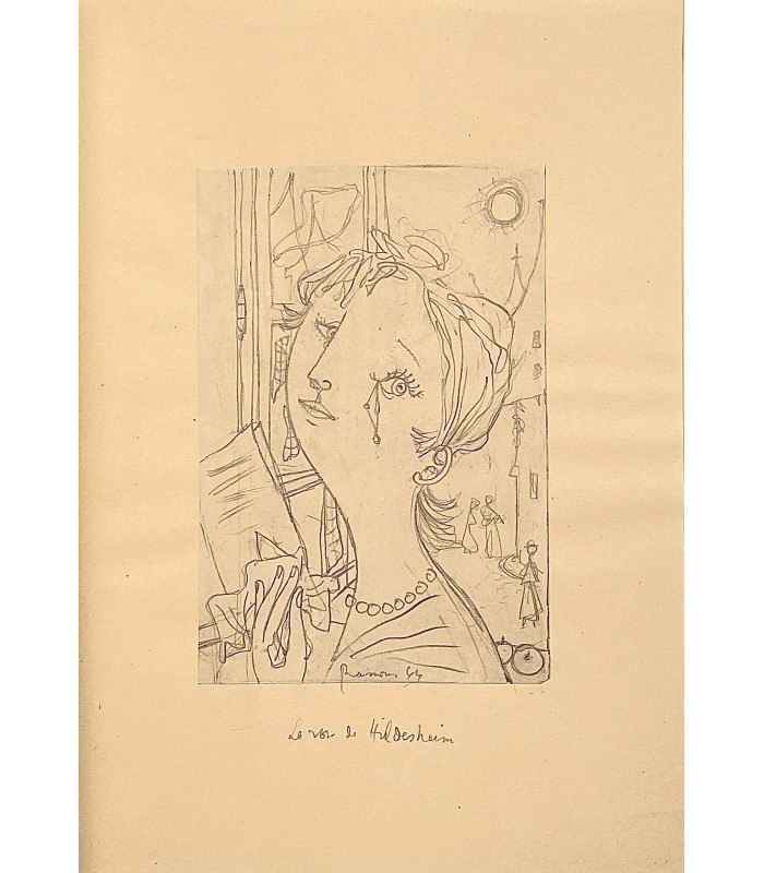 APOLLINAIRE (Guillaume). L'Hérésiarque et Cie. Pointes sèches de Mario Prassinos. Reliure d'Alix.