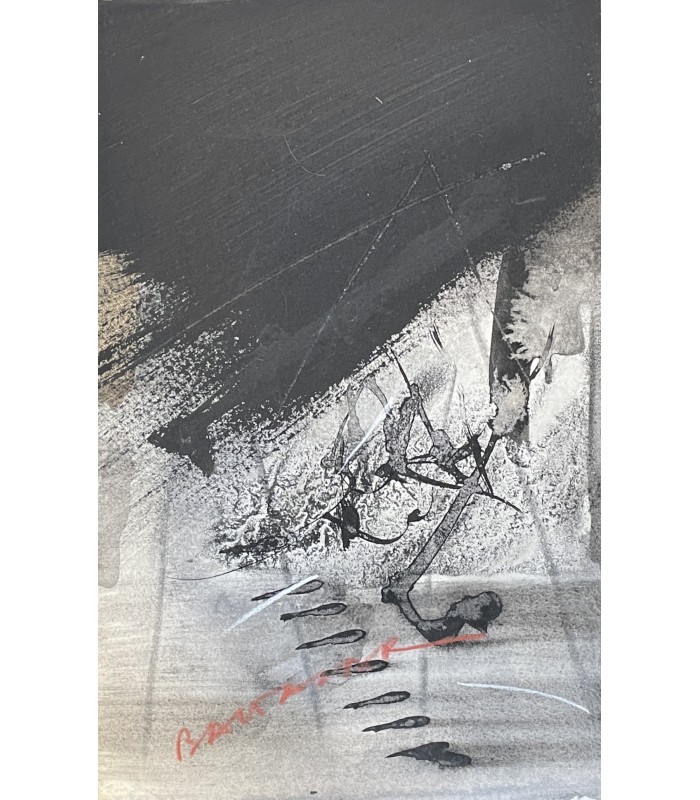 ARRABAL (Fernando). Les Moutons arrivent à fond de train sur des échasses. Edition originale. Gravure originale par J. Baltazar.