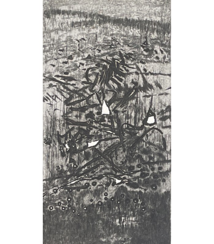 ARRABAL (Fernando). Les Moutons arrivent à fond de train sur des échasses. Edition originale. Gravure originale par J. Baltazar.