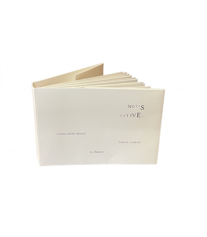 BENOIT (Pierre-André). Notes hâtives. Un des 14 exemplaires sur vélin avec les lavis originaux de Marcel Dumont.