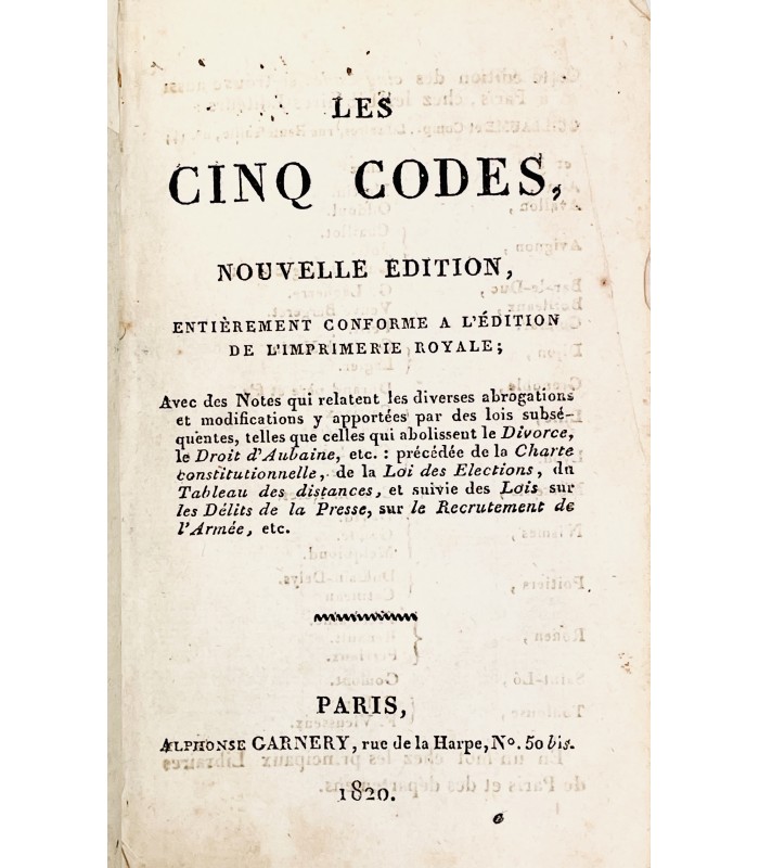 [CODES] Edition de 1820, réunissant le Code de procédure civile, le Code d'instruction criminelle et le Code pénal...