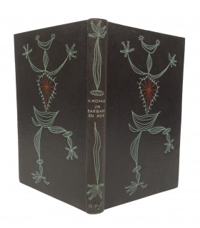 MICHAUX (Henri). Un Barbare en Asie. Nouvelle édition. Cartonnage NRF, relié d'après la maquette de Mario Prassinos.