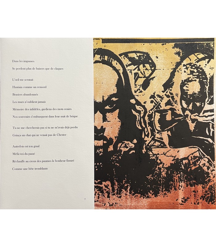 PUJAS (Sophie). Murs. Gravures d'Anick Butré. Edition originale. Un tirage photographique originale de Jean-Louis Butré.