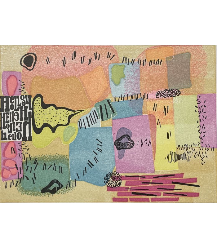 [CROMBIE (John)] BOURNE (Sheila). Salutations and Maledictions. Premier tirage de cette suite de 9 compositions en couleurs.