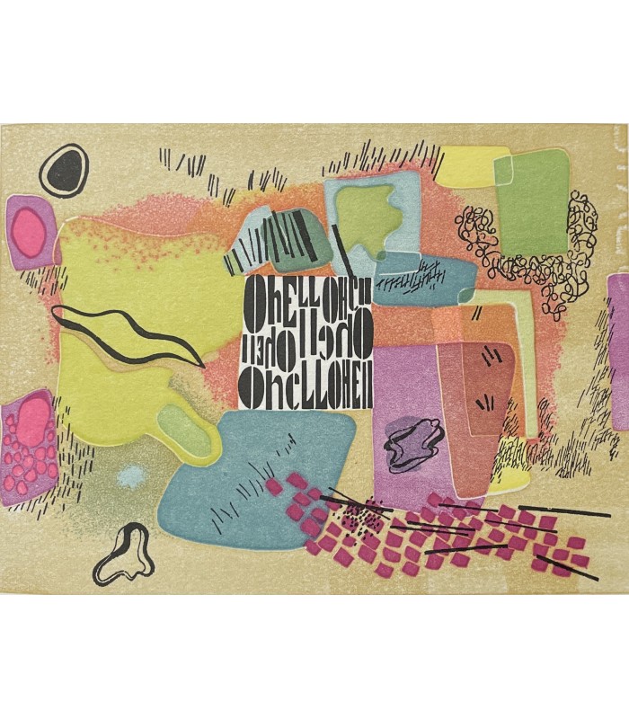 [CROMBIE (John)] BOURNE (Sheila). Salutations and Maledictions. Premier tirage de cette suite de 9 compositions en couleurs.