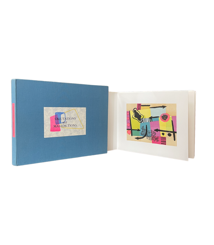 [CROMBIE (John)] BOURNE (Sheila). Salutations and Maledictions. Premier tirage de cette suite de 9 compositions en couleurs.