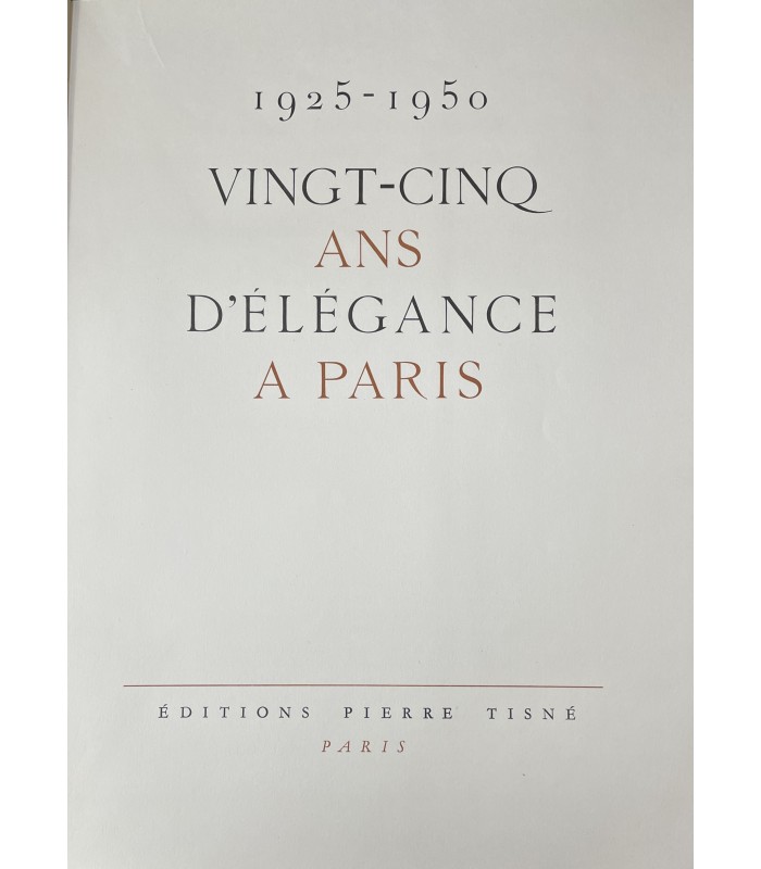 [MODE] Vingt-cinq ans d'élégance à Paris 1925-1950.