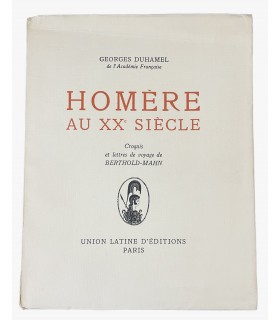 DUHAMEL (Georges). Homère au XXe siècle. Croquis et lettres de voyage de Berthold-Mahn.