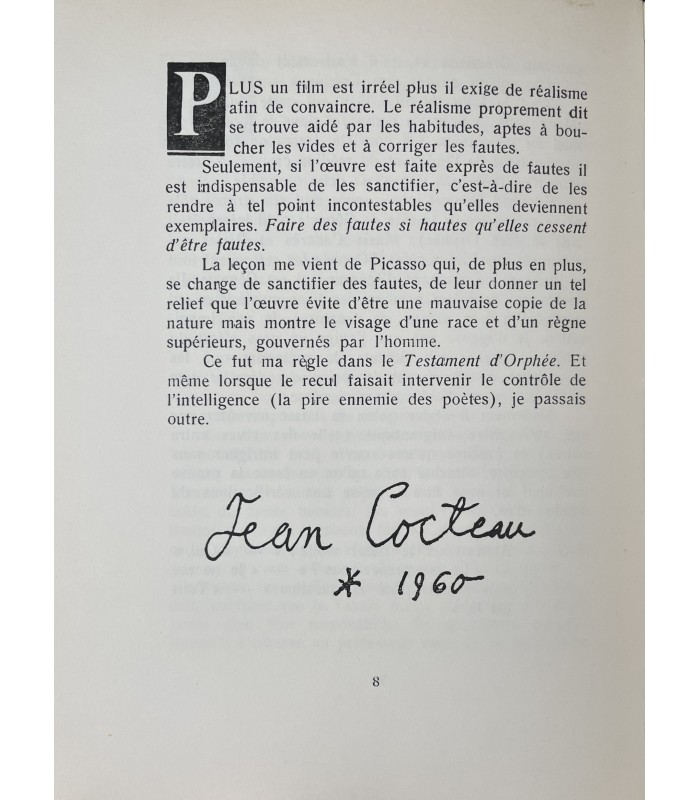 COCTEAU (Jean). Le Testament d'Orphée.