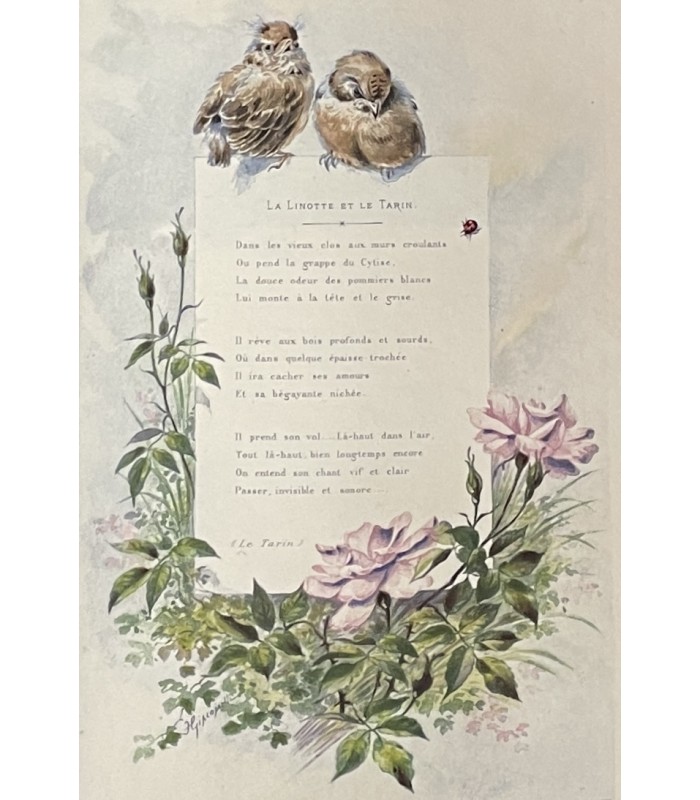 THEURIET (André). Nos oiseaux. Edition originale illustrée par Giacomelli. Reliure de Marius Michel. Exemplaire sur Japon.