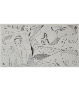 VALMY-BAYSSE (Jean). Tableau des grands magasins. Gravures au burin de J. E. Laboureur. Edition originale.