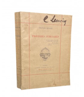[JUSTICE] THURIET (Charles). Proverbes judiciaires.
