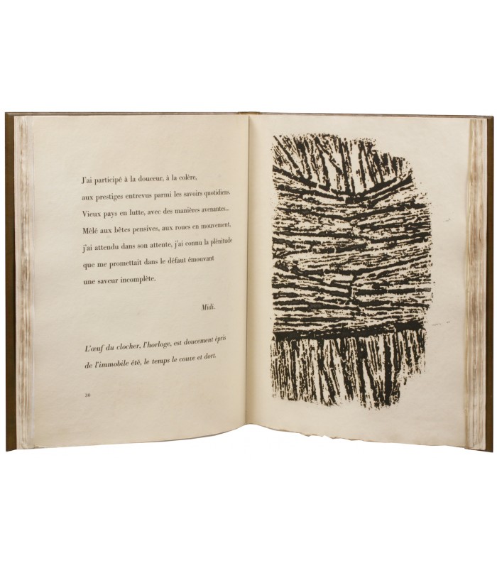 FRENAUD (André). Vieux pays suivi de Campagne. Edition originale. Illustrations par Raoul Ubac. Reliure par Monique Mathieu.