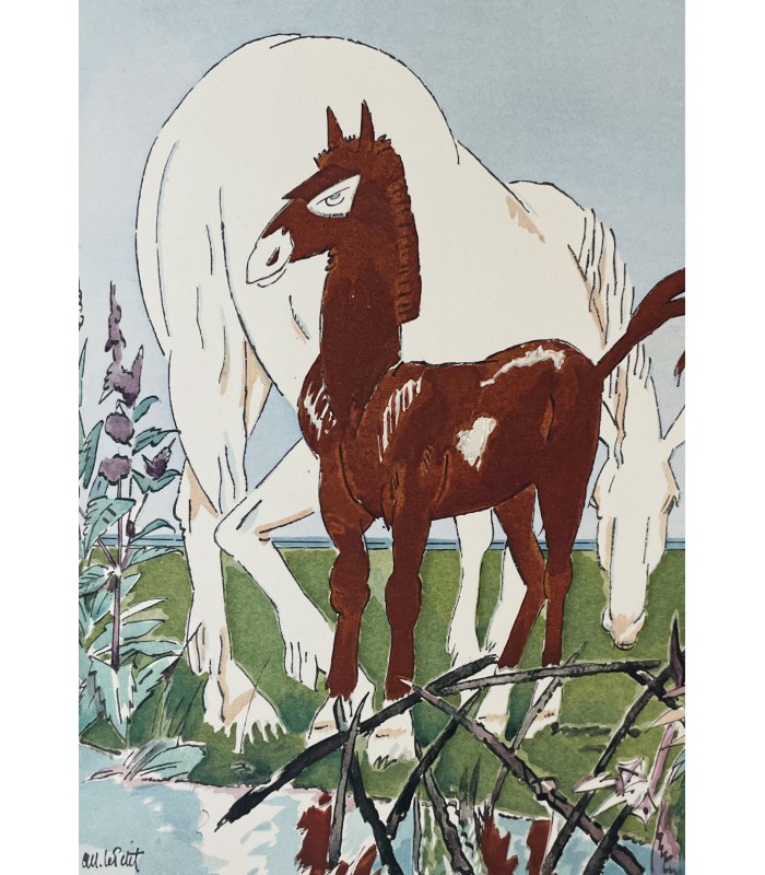 MILLE (Pierre). Douze histoires de bêtes. Illustrations d'Alfred Le Petit. Reliure de René Kieffer