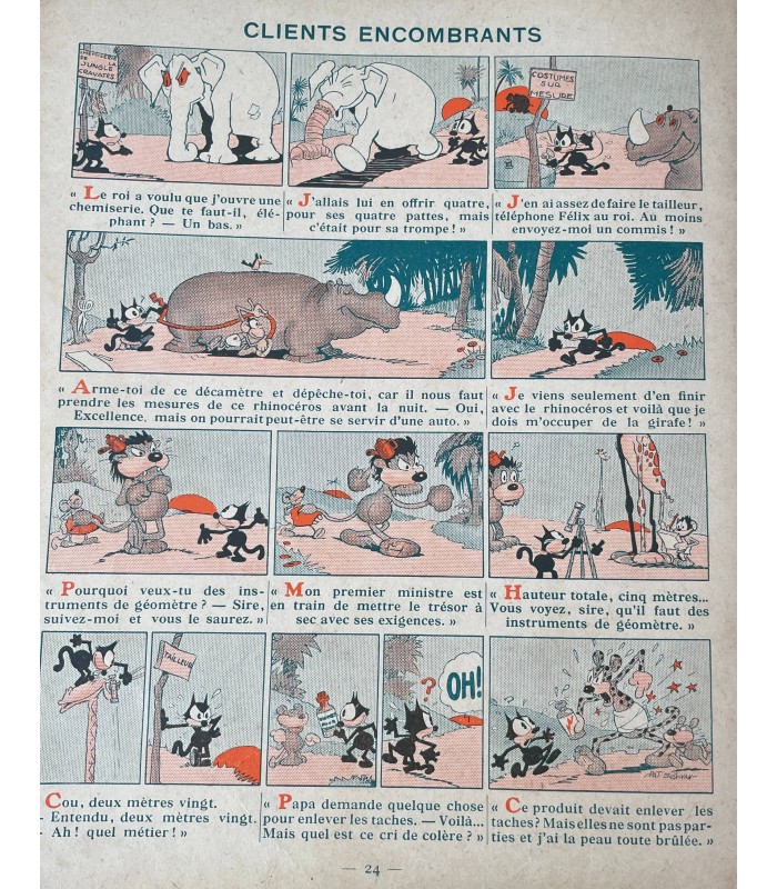 [ENFANTINA] SULLIVAN (Pat). Félix V dans la jungle. Illustrations de Pat Sullivan.