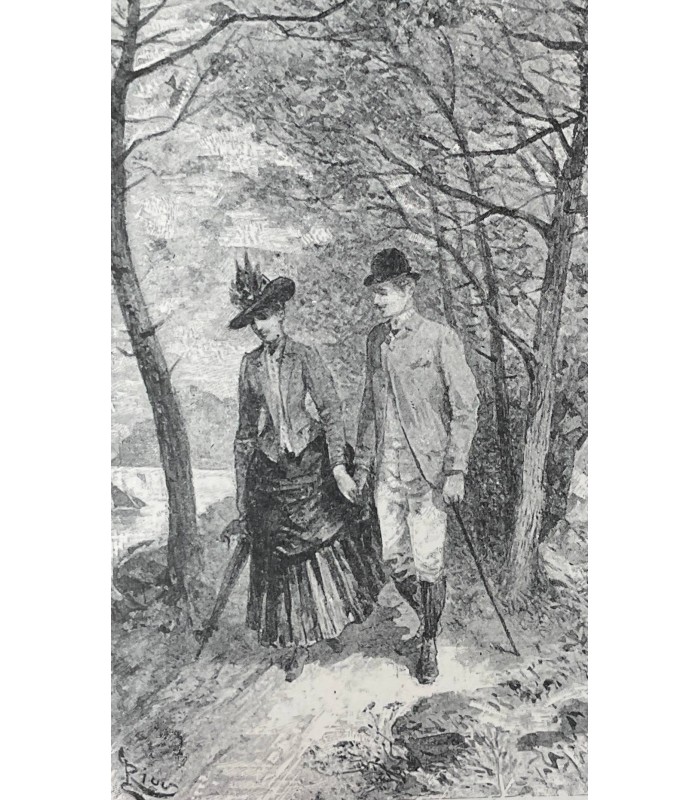 MAUPASSANT (Guy de). Sur l'eau. Dessins de Riou. Gravure de Guillaume Frères.