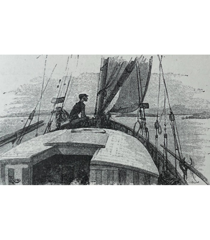 MAUPASSANT (Guy de). Sur l'eau. Dessins de Riou. Gravure de Guillaume Frères.