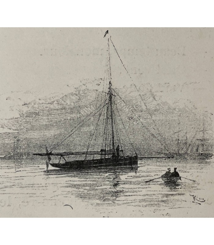 MAUPASSANT (Guy de). Sur l'eau. Dessins de Riou. Gravure de Guillaume Frères.