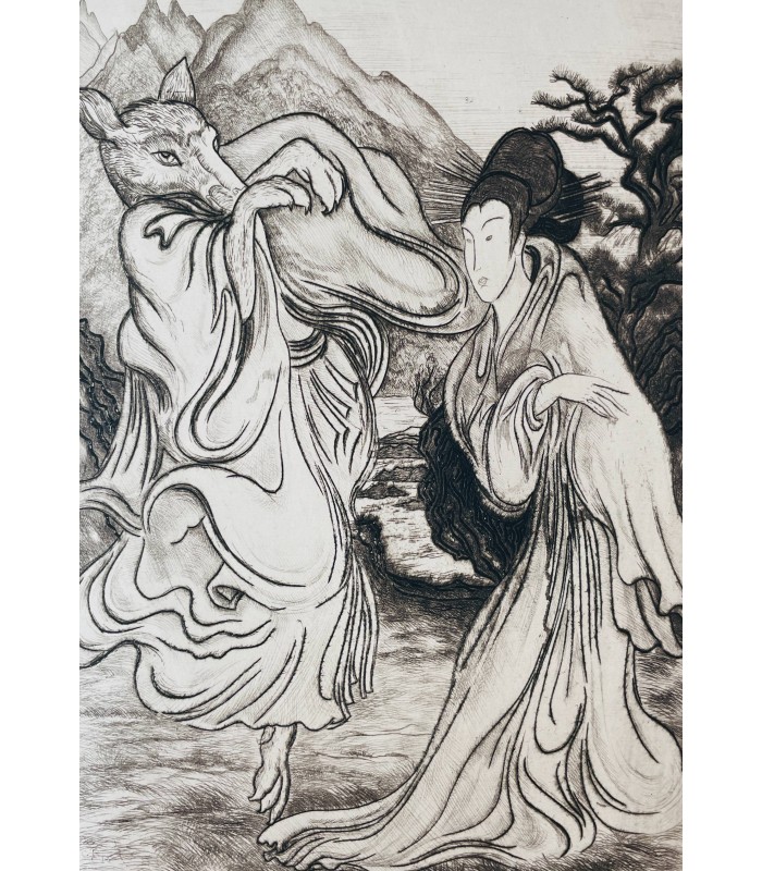 FARRÈRE (Claude). Fumée d'opium. Reliure de Herbillon-Crombé. Illustrations de Camille Roche.