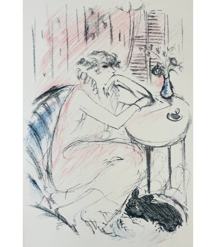 COLETTE. La Vagabonde. Lithographies originales en couleurs de Vertès. Reliure de Cretté. Exemplaire sur Japon.
